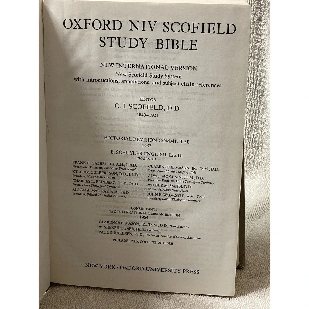The Oxford NIV‎ Scofield Study Bible, 1984 HC, Red Letter, HC, some underlining